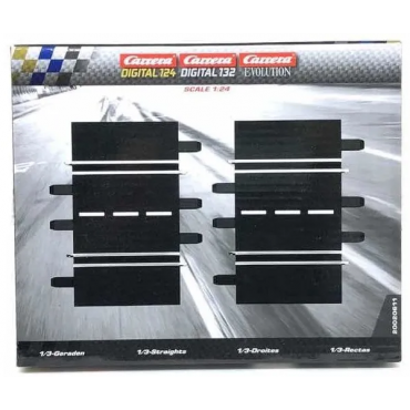 CONJUNTO COM 2 PISTAS RETAS 11,5CM PARA AUTORAMA CARRERA DIGITAL 1/24 1/32 E EVOLUTION CAR20020611 20020611